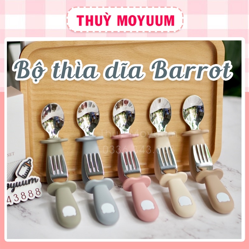 Set thìa dĩa hình gấu Inox Bar Rot