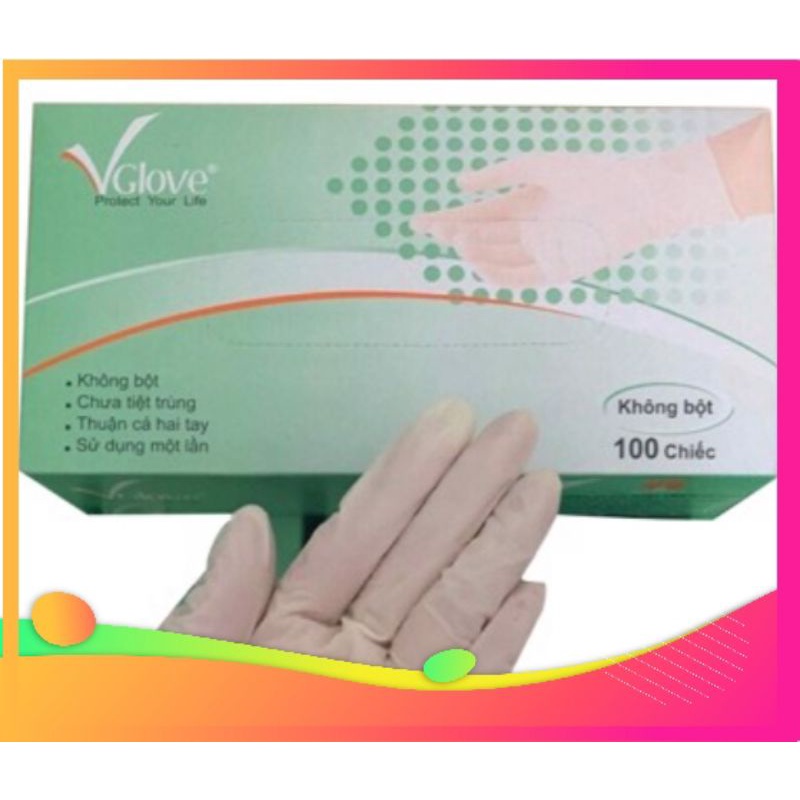 Găng tay y tế VGLOVE, KHÔNG BỘT (Combo 2 hộp)