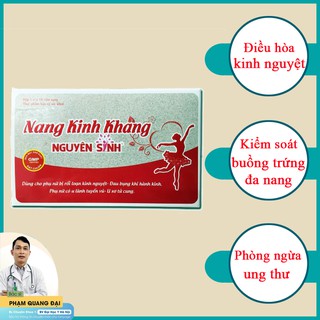 Viên uống điều hoà kinh nguyệt, kiểm soát buồng trứng đa nang Nang kinh khang nguyên sinh hộp 50 viên