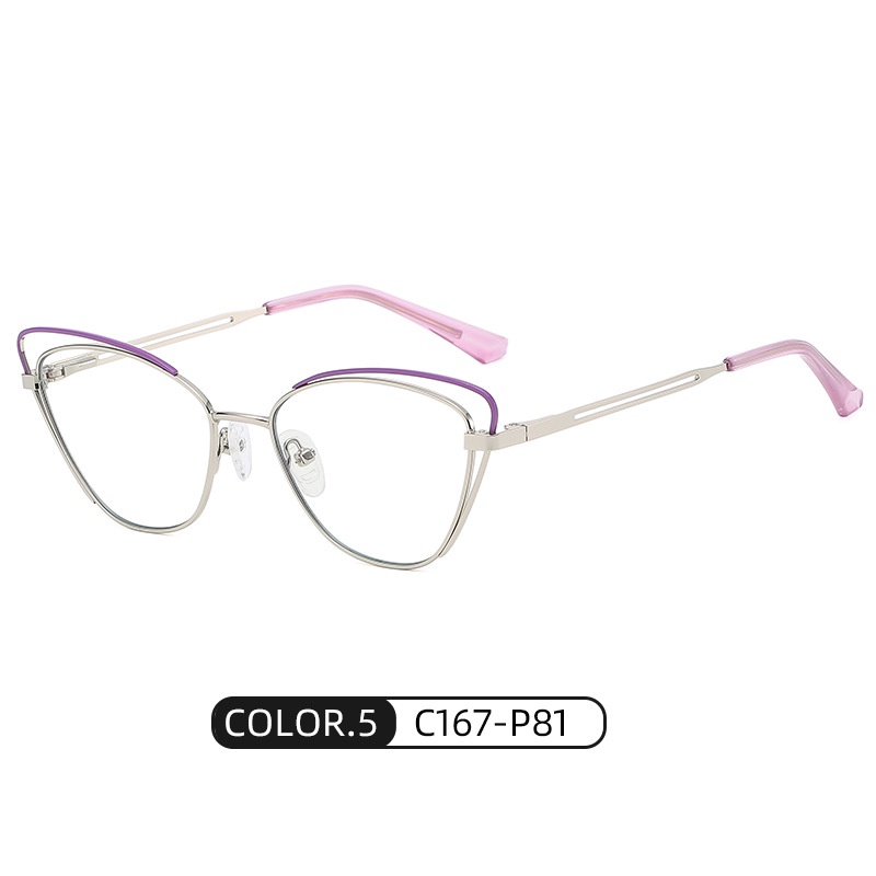 ZEliN Mắt kính  thời trang gọng mắt mèo phong cách Âu Mỹ chống ánh sáng xanh dành cho nữ WH551