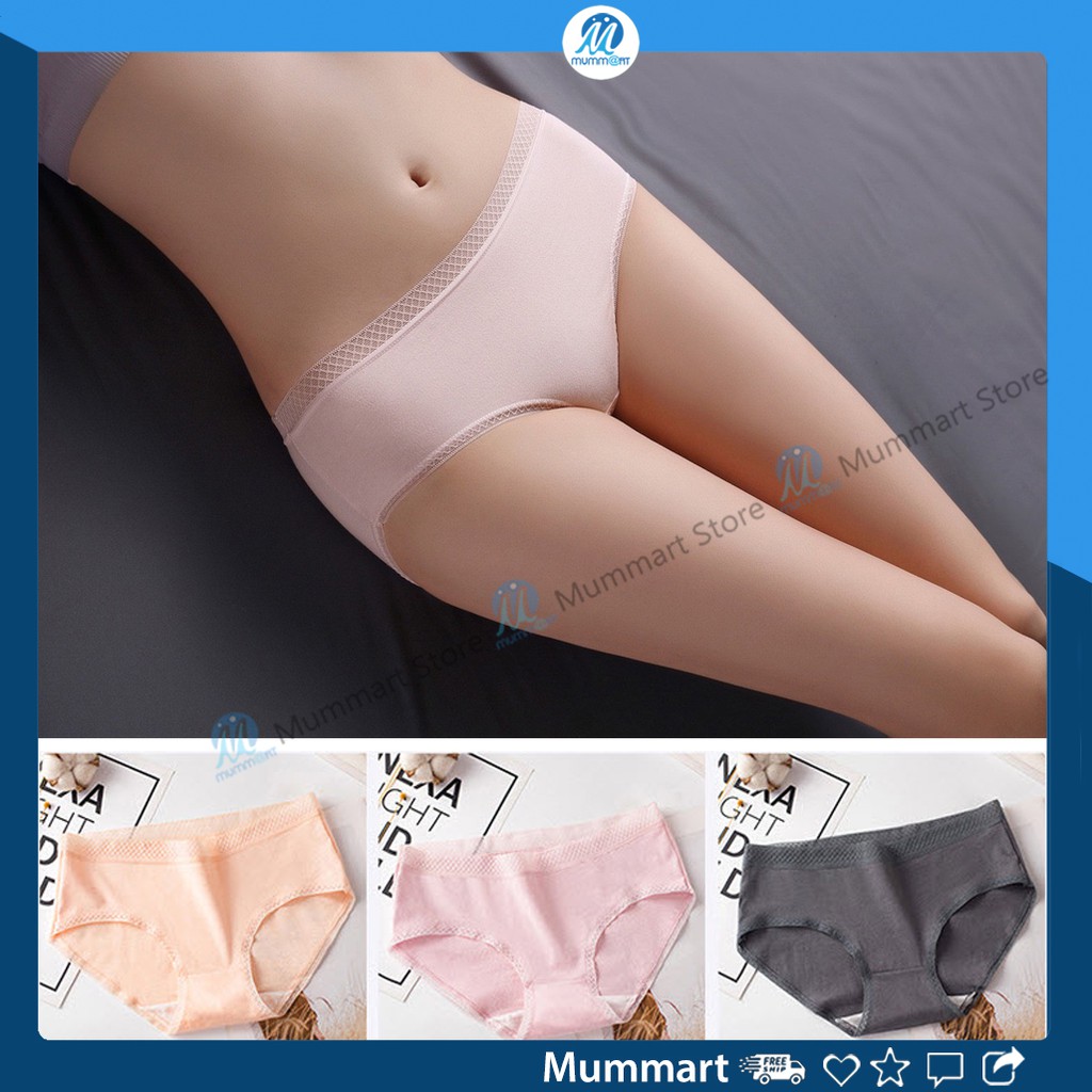 [Có size XXL] Quần lót nữ cotton viền ren, mềm, mịn, mặc ôm và co dãn tốt - Mummart