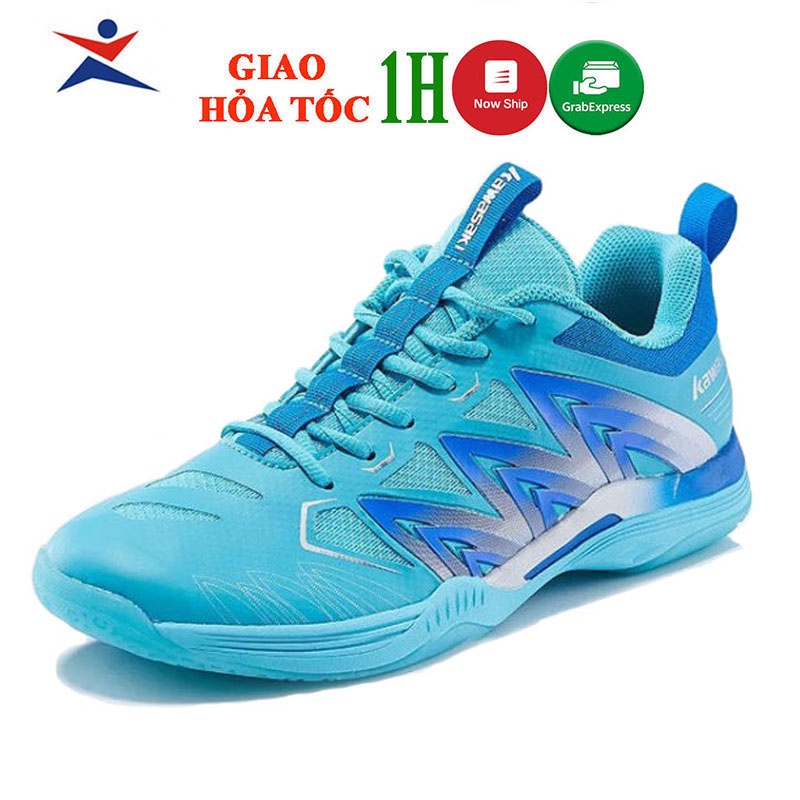 Giày cầu lông kawasaki chính hãng k566 mẫu mới dành cho nam màu xanh công nghệ mới siêu hot