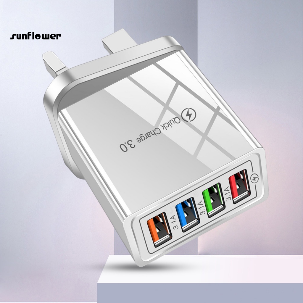 Lenovo Đầu sạc LENOVO 4 cổng USB gắn tường hiệu quả cao tùy chọn màu sắc