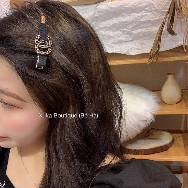 Kẹp Tóc Nữ Gắn Đá Chữ GC Thương Hiệu Cao Cấp