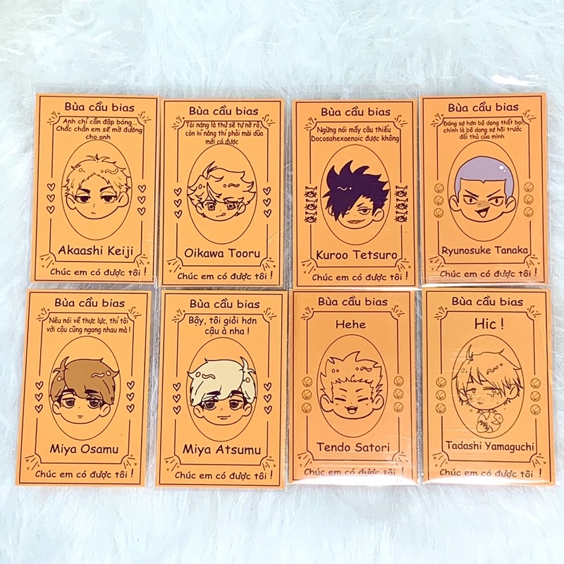 Card Haikyuu - Thẻ bài | Bùa Haikyuu bóc pack nhân phẩm ( Oikawa, Tendo, Akaashi, Tanaka,...)