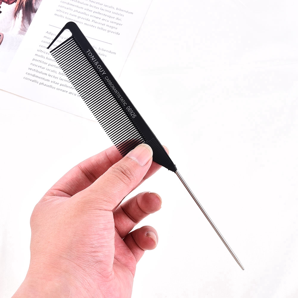 [Hàng mới về] Lược dài đầu kim loại 22cm dành cho rẽ ngôi tóc tạo kiểu mới