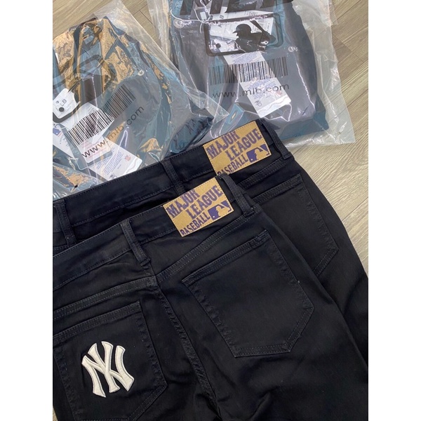 Quần jean basic YANKEES ml//b Logo thêu FULL TAG CODE Chuẩn Hãng