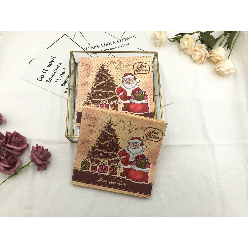 Set 20 Khăn Ăn In Họa Tiết Giáng Sinh Nhiều Màu Sắc