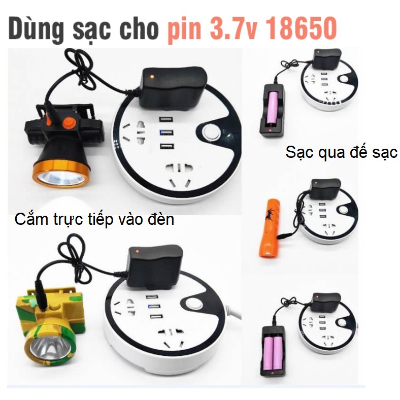 Củ sạc pin  3.7v 18650 chân cắm 3.5mm