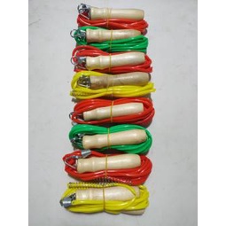 Dây Nhảy Cán Gỗ Nhiều Màu (Dây trong / đục ngẫu nhiên)