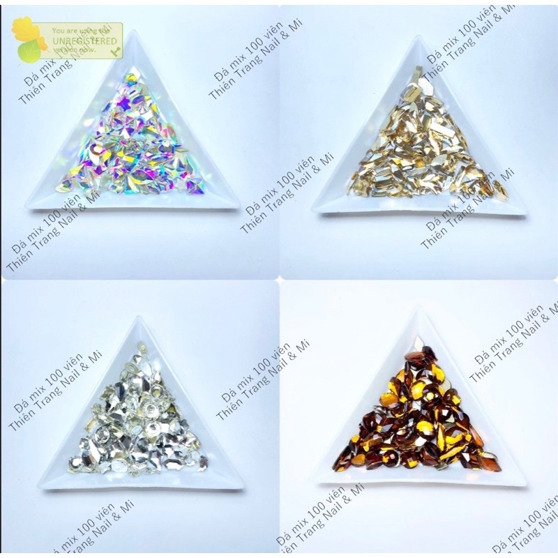Set đá chân bằng mix 100viên