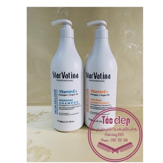 Cặp dầu gội & dầu xả star vatina 800ml/chai