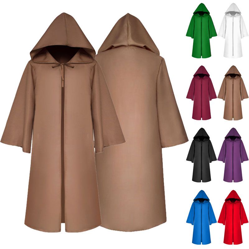 Áo Choàng Hóa Trang Jedi Knight Có Mũ Trùm Cho Người Lớn Và Trẻ Em
