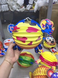 Combo đèn trung thu tròn trung và thú lớn