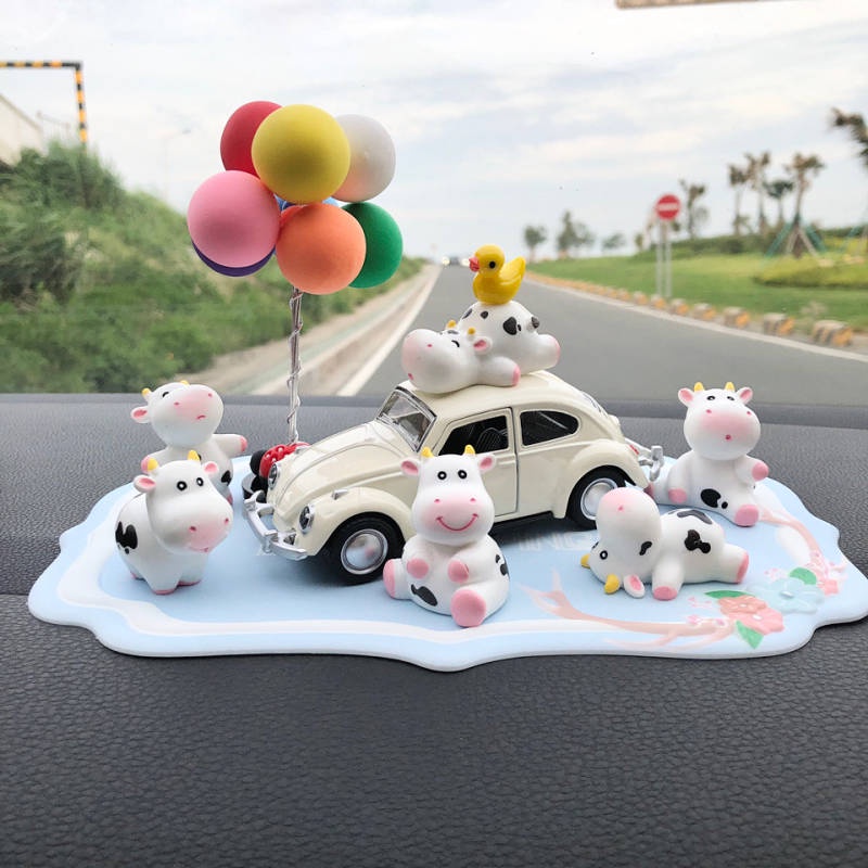 Online Celebrities' Cute Cartoon Cow Car Decoration Car Interior Accessories Dashboard Creative Decorations All Products 9xfp