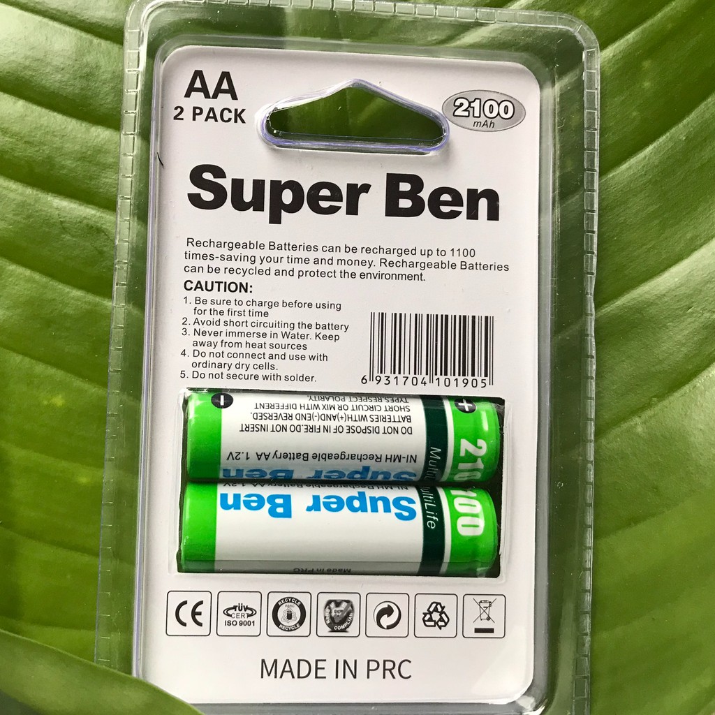 Pin sạc AA 2100mah giá rẻ vỉ 2 viên