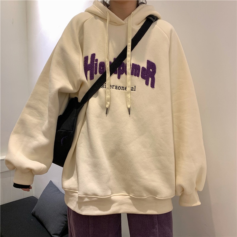 Áo hoodie dài tay thời trang mùa đông Hàn Quốc cho nữ