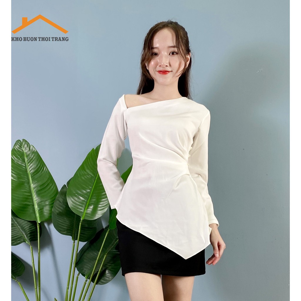 ÁO SƠ MI LỆCH VAI VẠT CHÉO | BigBuy360 - bigbuy360.vn