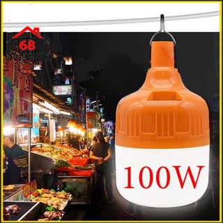 Bóng đèn led tích điện 6-8h - loại 100w sạc tích điện có móc treo