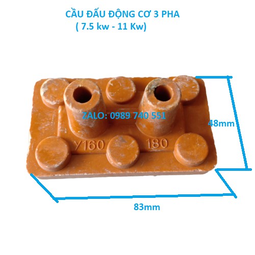 01 Cầu đấu động cơ 3 pha - Cầu đấu 7.5kw - 11kw mã Y160-180