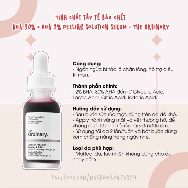 SERUM THE ORDINARY - AHA 30% + BHA 2% PEELING SOLUTION