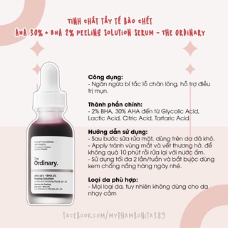 SERUM THE ORDINARY - AHA 30% + BHA 2% PEELING SOLUTION
