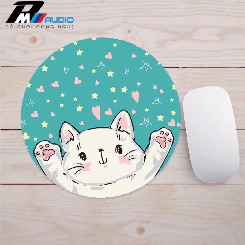 Lót chuột nhỏ cute✨lót chuột hình tròn 200x 200mm ✨chữ nhật 210x260mm✨ Giá Rẻ siêu dễ thương(được chọn hình)