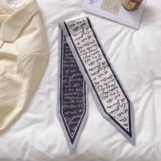 Khăn lụa quàng cổ headband thanh lịch kiểu Pháp vintage
