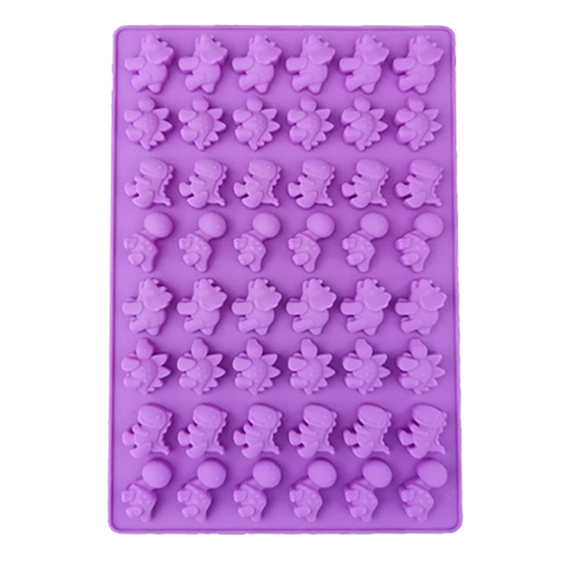 Khay Silicon Mềm Làm Đá / Sô Cô La 48 Lỗ Hình Khủng Long