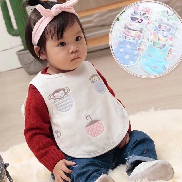 Ninikids: CHỌN MẪU YẾM XÔ chống lệch chống giằng yếm ăn dặm yếm dãi yếm Xô cotton