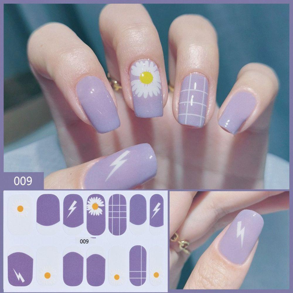 OCEANMAP Miếng Dán Trang Trí Móng Tay Tự Dính Lấp Lánh Chống Thấm Nước DIY