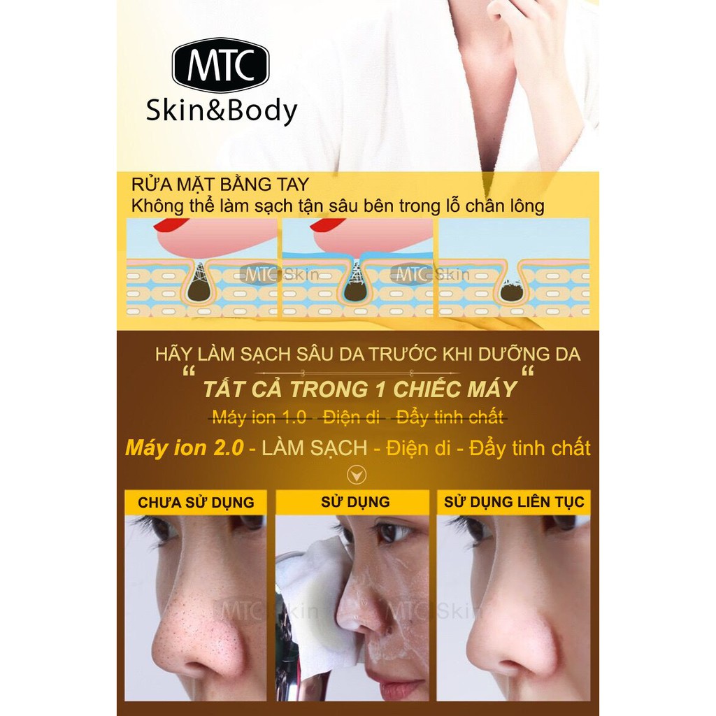 Máy điện di Ion tinh chất, tẩy trang MTC Skin&Body Galvanic Ion Skin Massage