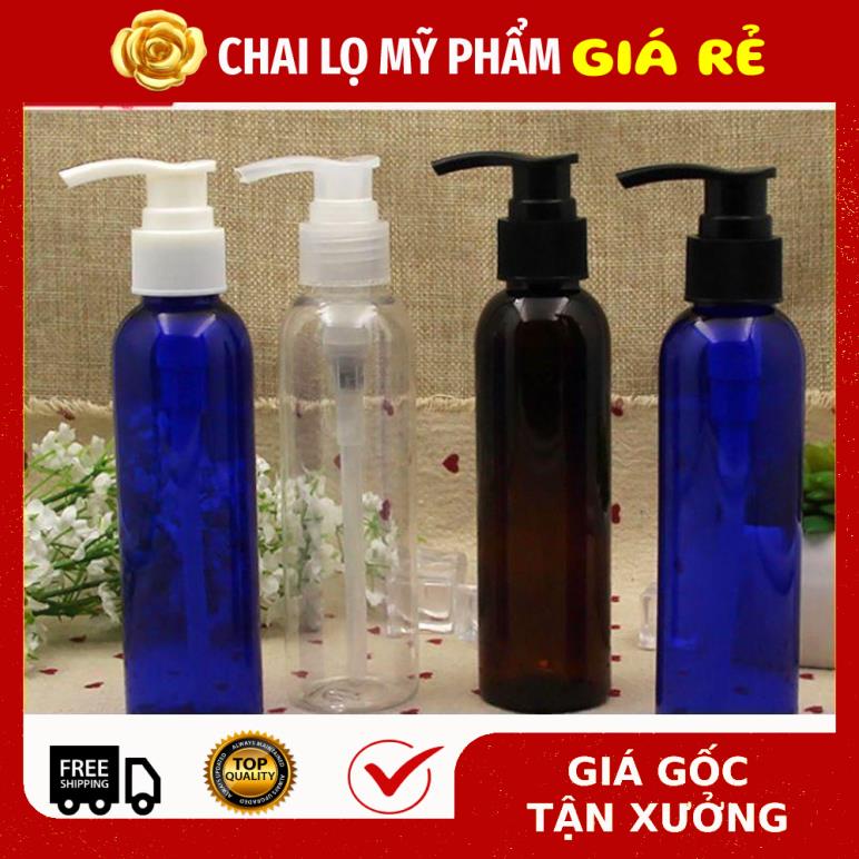 [Combo 10sp] Chai Chiết Mĩ Phẩm ❤ Chai nhựa pet vòi nhấn sữa tắm 150ml,200ml,250ml chiết mỹ phẩm , phụ kiện du lịch