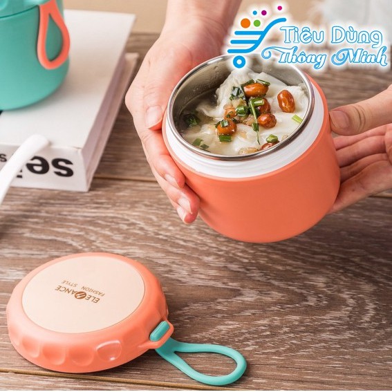 Bình Ủ Cháo Siêu Tiện Dụng Có Quai Xách ELEFANCE 430ml - Tiêu Dùng Thông Minh Shop