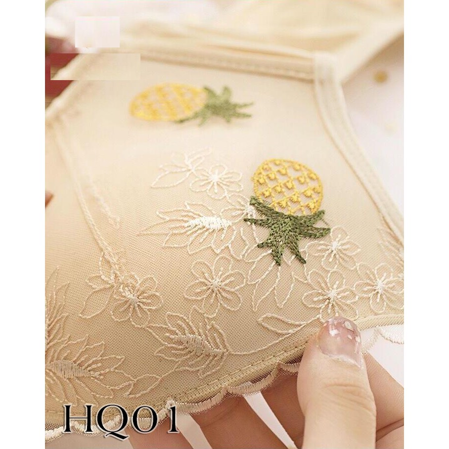 Áo Lót Nữ - Áo Ngực Nữ Cotton Không Gọng Hoạ Tiết Hoa Quả Xuất Nhật - ÁO QUẢ