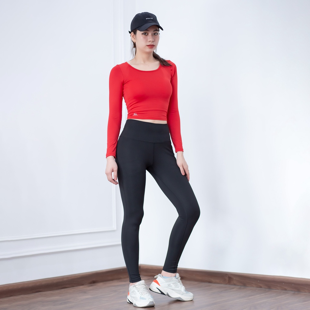 Bộ đồ tập (Genmax V3 dài - Croptop dài tay)  phù hợp Yoga, gym, đạp xe, dance