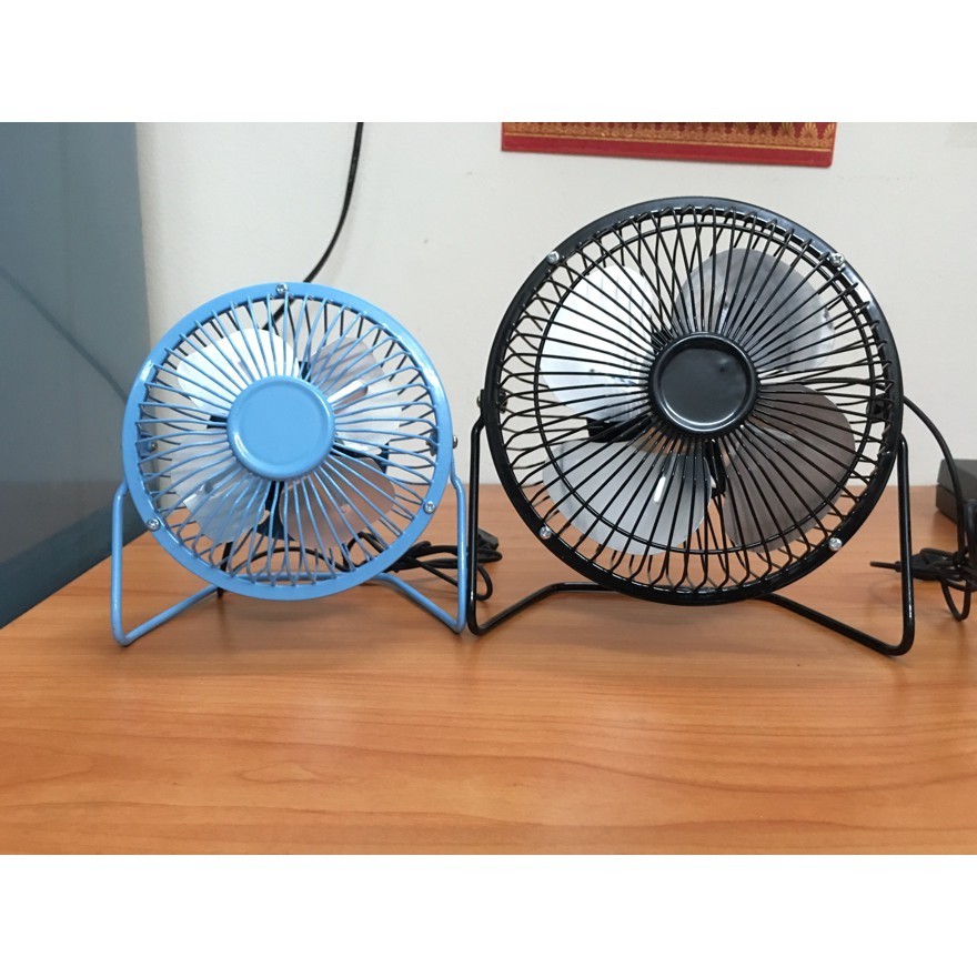 Quạt USB lồng sắt mini fan size 14 - 20 cm GIAO MÀU NGẪU NHIÊN