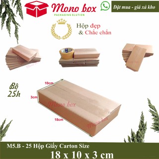 Bộ 25 hộp giấy carton 18x10x3