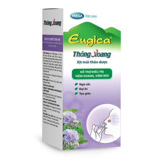 Thông Xoang Eugica (Chai 15ml) - Xịt mũi thảo dược (betadine/ eugica herbal nasal spray)