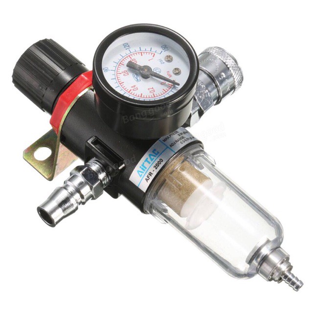 BỘ LỌC HƠI KHÍ NÉN ĐƠN AIRTAC AFR 2000 KÈM ĐẦU NỐI NHANH REN NGOÀI, LỌC KHÍ NÉN, LỌC TÁCH NƯỚC, LỌC HƠI KHÍ NÉN