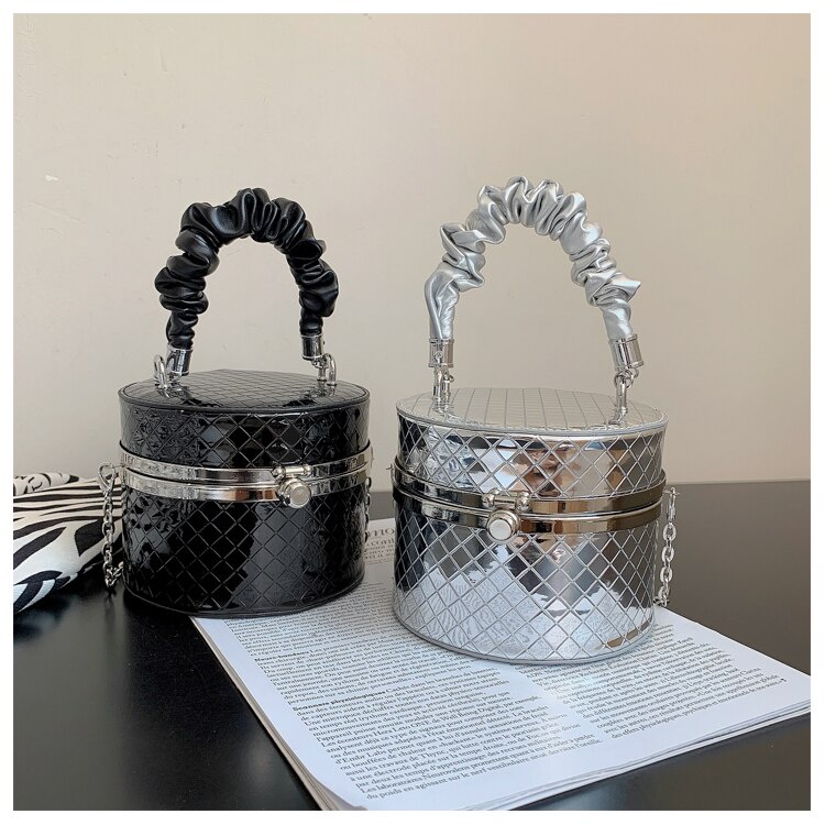 Túi đeo vai Jasmin Noir bằng da PU kiểu dáng hình xô nhỏ gọn thời trang cho nữ