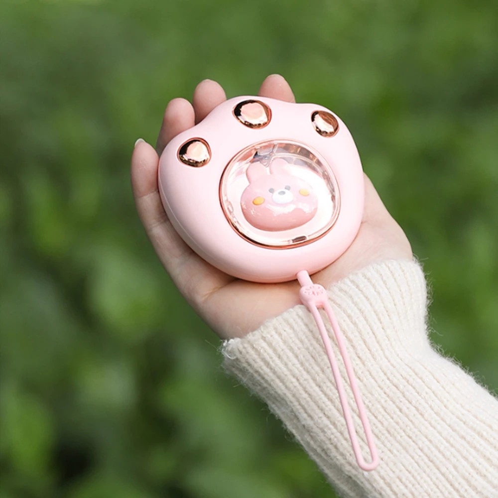 Máy Sưởi Ấm Mini Cầm Tay hình chân gấu Siêu Đáng Yêu 2 in 1 đa năng tiện lợi - Dung lượng Pin 2400mAh
