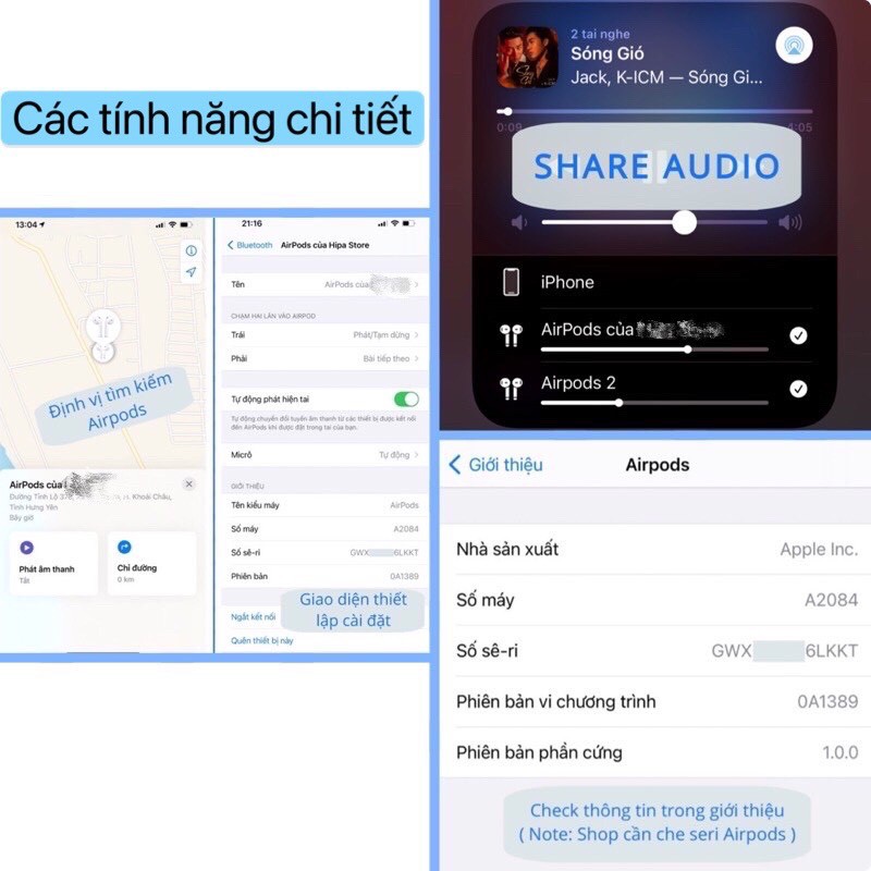 [ Bản Tiêu Chuẩn ] Tai Nghe Bluetooth TWS 2 Đổi Tên - Định Vị - Check Setting I | BigBuy360 - bigbuy360.vn