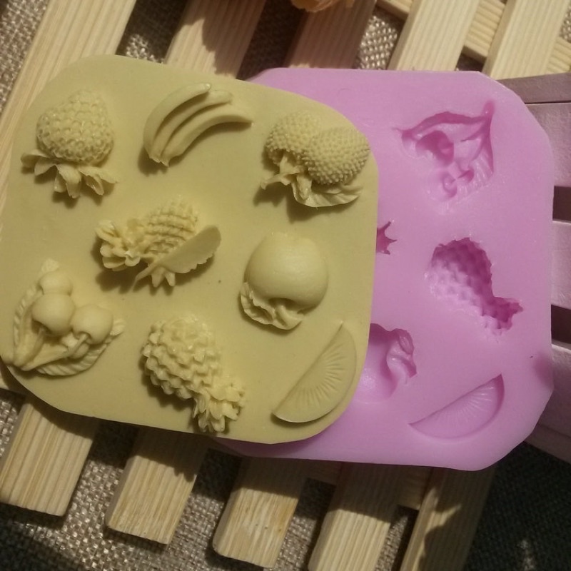 khuôn silicon trái cây nhí trang trí bánh