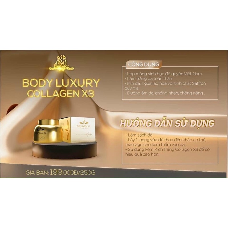BODY COLLAGEN X3 LUXURY 250G có tem check điện tử chính hãng | BigBuy360 - bigbuy360.vn
