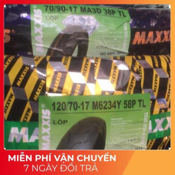 Cặp vỏ (lốp) maxxis 120/70-17 70/90-17 chính hãng