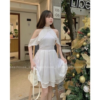 ❤️ Đầm cổ yếm tay