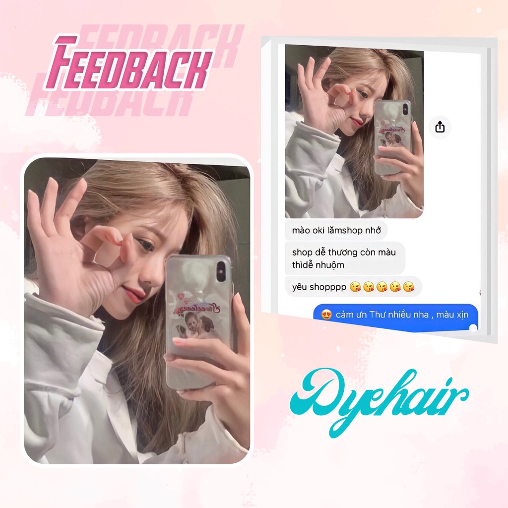 Thuốc nhuộm tóc màu TRÀ SỮA DYE HAIR, tặng kèm oxy trợ dưỡng và bao tay