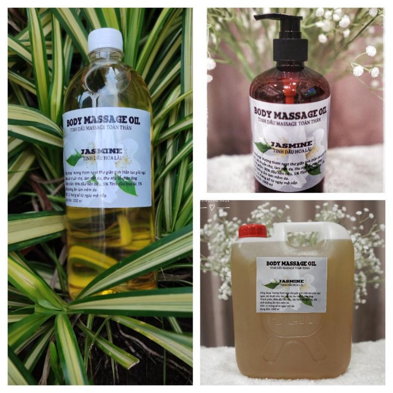 DẦU MASSAGE BODY HƯƠNG LÀI Chai 1000ml Thơm Ngọt Ngào