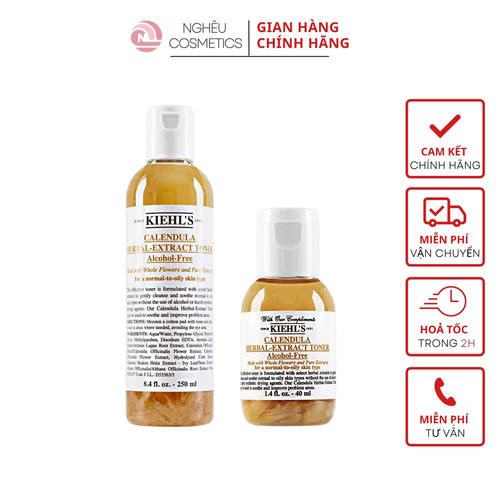 Toner Hoa Cúc Kiehl's Cấp Ẩm Làm Dịu Da Se Khít Lỗ Chân Lông Cho Da Dầu Mụn